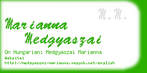 marianna medgyaszai business card